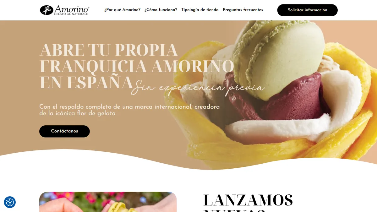 Franquicia Amorino - Hostelería y Restauración - ZonaFranquicia