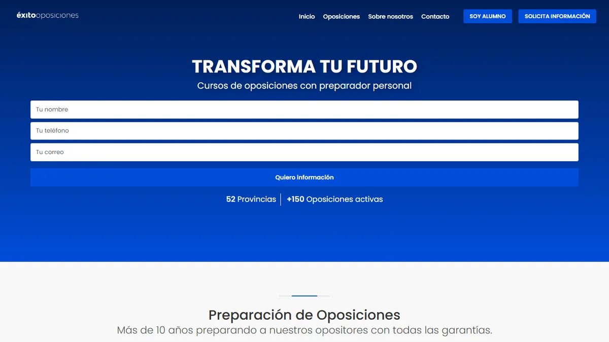 Franquicia Éxito Oposiciones - Enseñanza y Formación - ZonaFranquicia