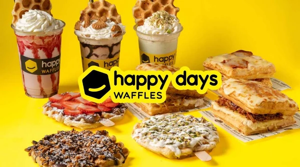 Logo de la franquicia Happy Days Waffles