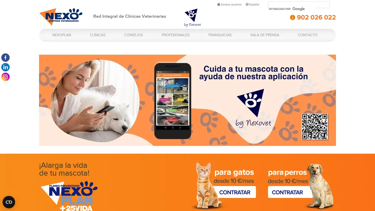 Franquicia Nexo Veterinarios - Salud, Clínicas y Ópticas - ZonaFranquicia